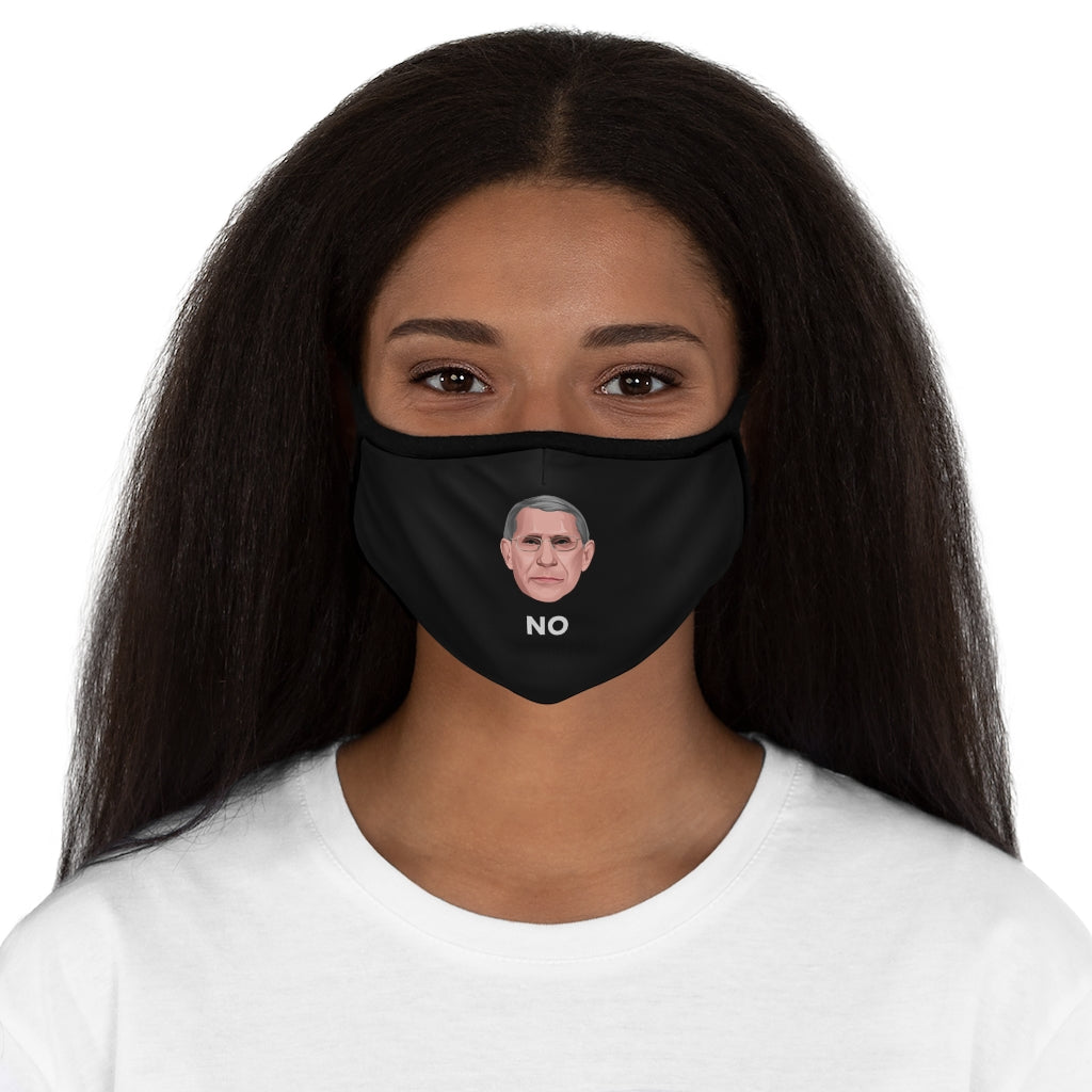 Serious Anthony Fauci - Fitted Polyester Face Mask - Black