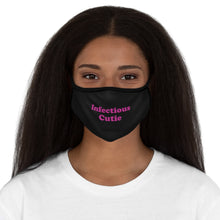 Load image into Gallery viewer, Infectious Cutie - Fitted Polyester Face Mask - Black
