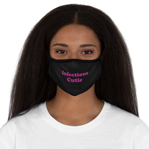 Infectious Cutie - Fitted Polyester Face Mask - Black