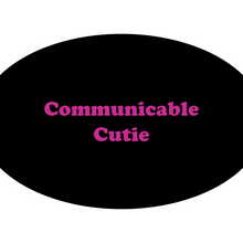 Load image into Gallery viewer, Communicable Cutie - Fitted Polyester Face Mask - Black