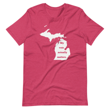 Load image into Gallery viewer, My Vote Actually Matters - Michigan - Unisex t-shirt