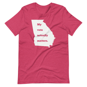 My Vote Actually Matters - Georgia - Unisex t-shirt